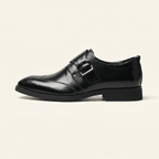 Mocassin Élégant à Boucle de Fermeture - Noir