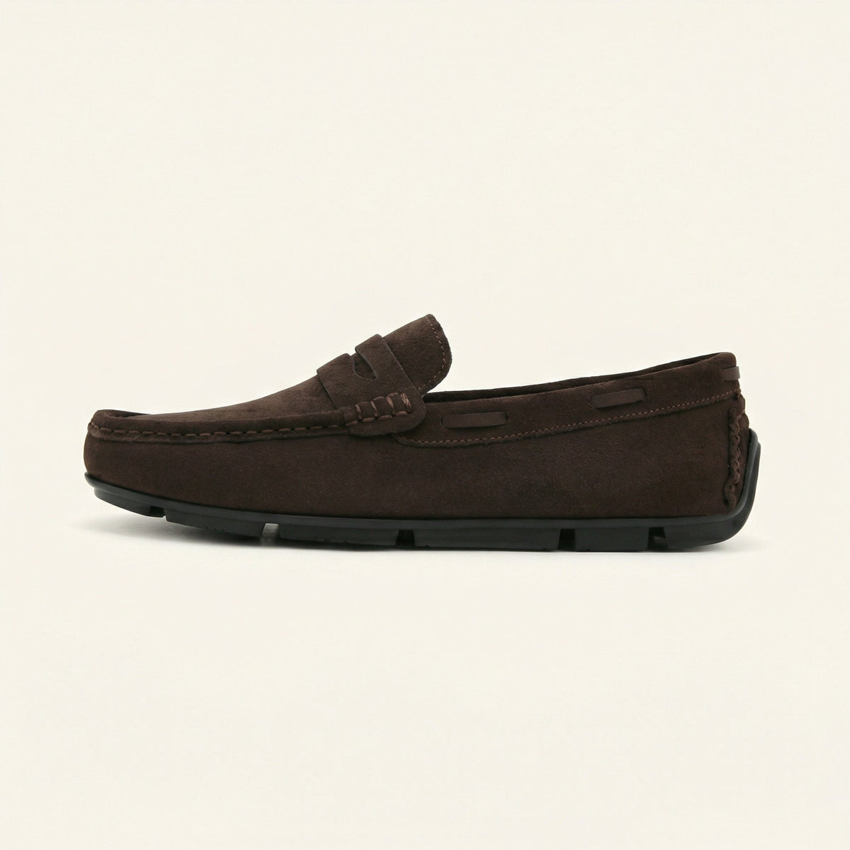 Mocassin en Daim Classique à Bande - Marron