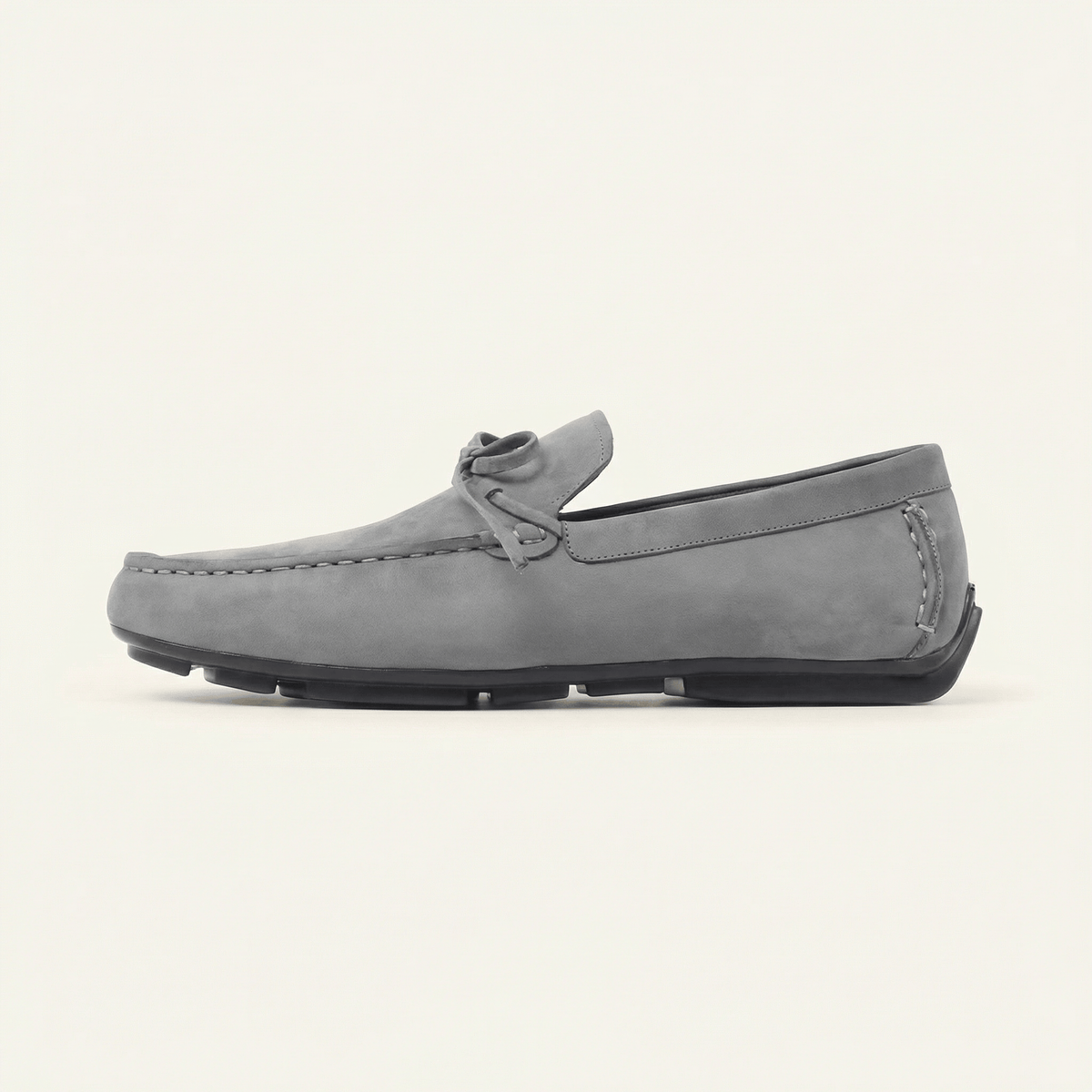 Mocassin Gris à Lacets Décoratifs - Gris