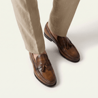 Mocassin Habillé à Glands en Cuir Lisse - image 9