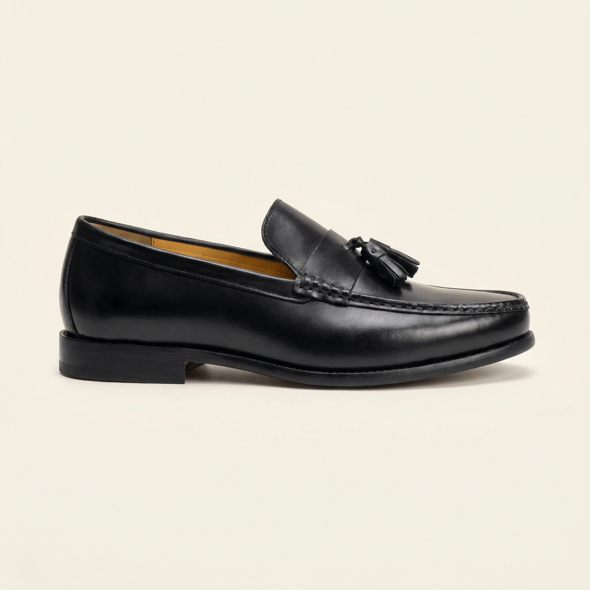 Mocassin Habillé à Glands en Cuir Lisse - Noir
