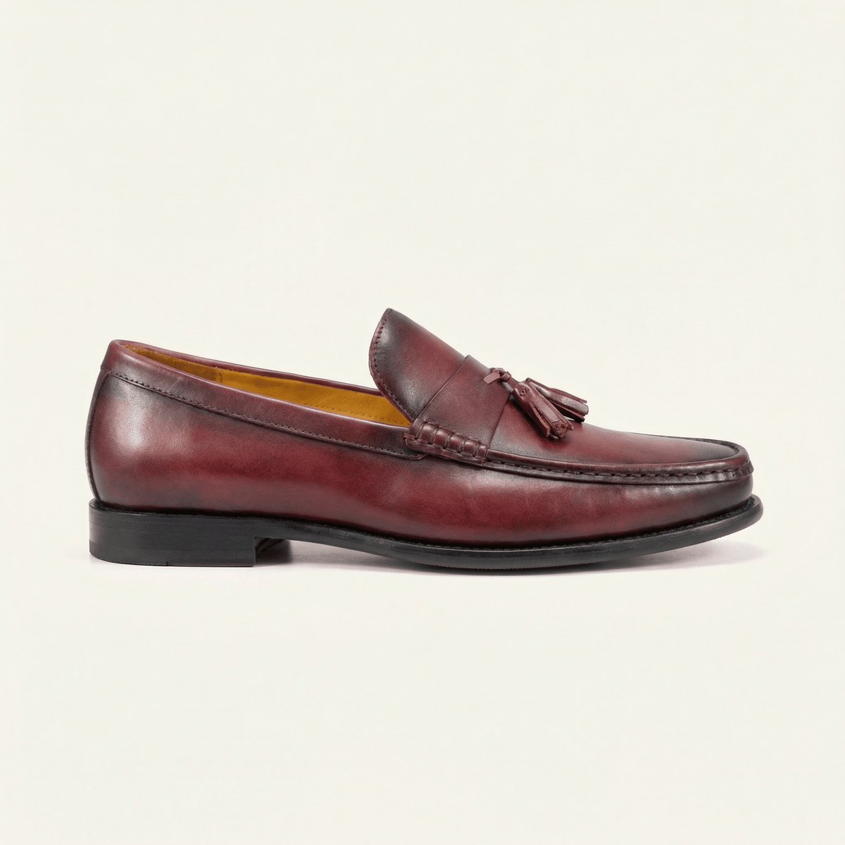 Mocassin Habillé à Glands en Cuir Lisse - Rouge