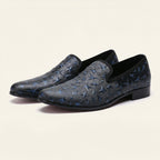 Mocassin Habillé Homme en Cuir Embossé à Motif Étoiles - image 2