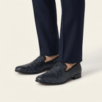 Mocassin Habillé Homme en Cuir Embossé à Motif Étoiles - image 3