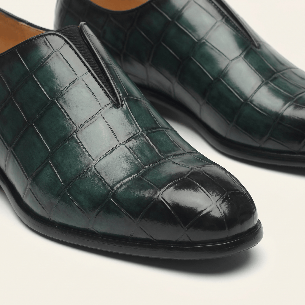Mocassin Habille Slip-on Effet Crocodile - image 3
