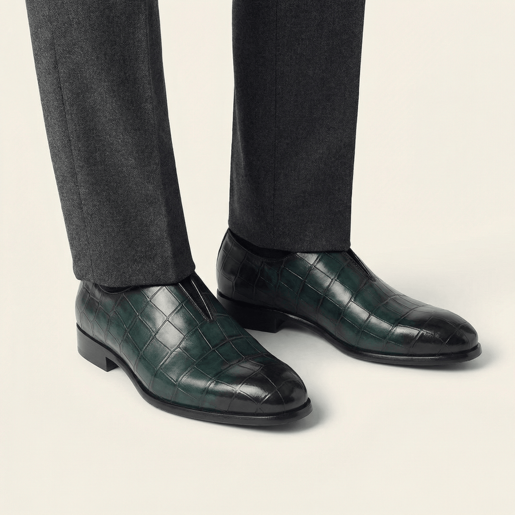 Mocassin Habille Slip-on Effet Crocodile - image 4