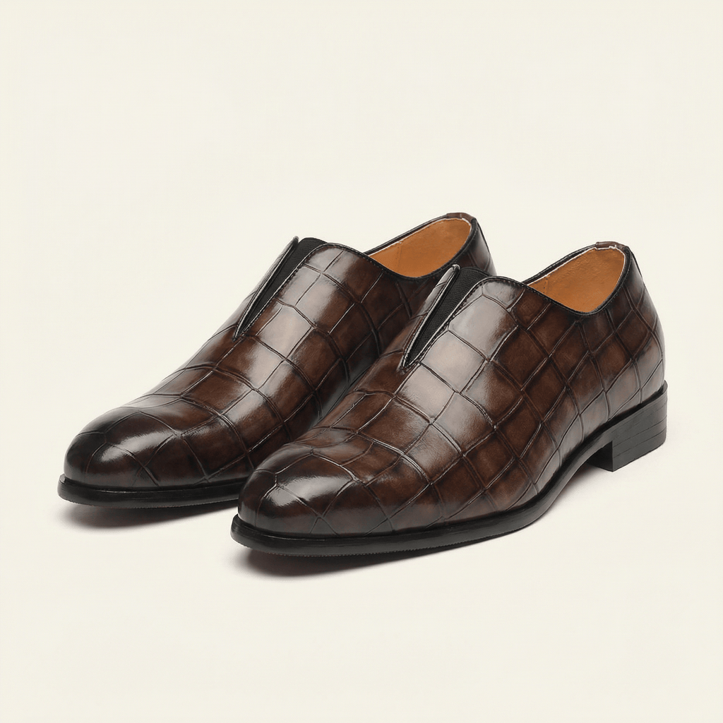 Mocassin Habille Slip-on Effet Crocodile - image 6