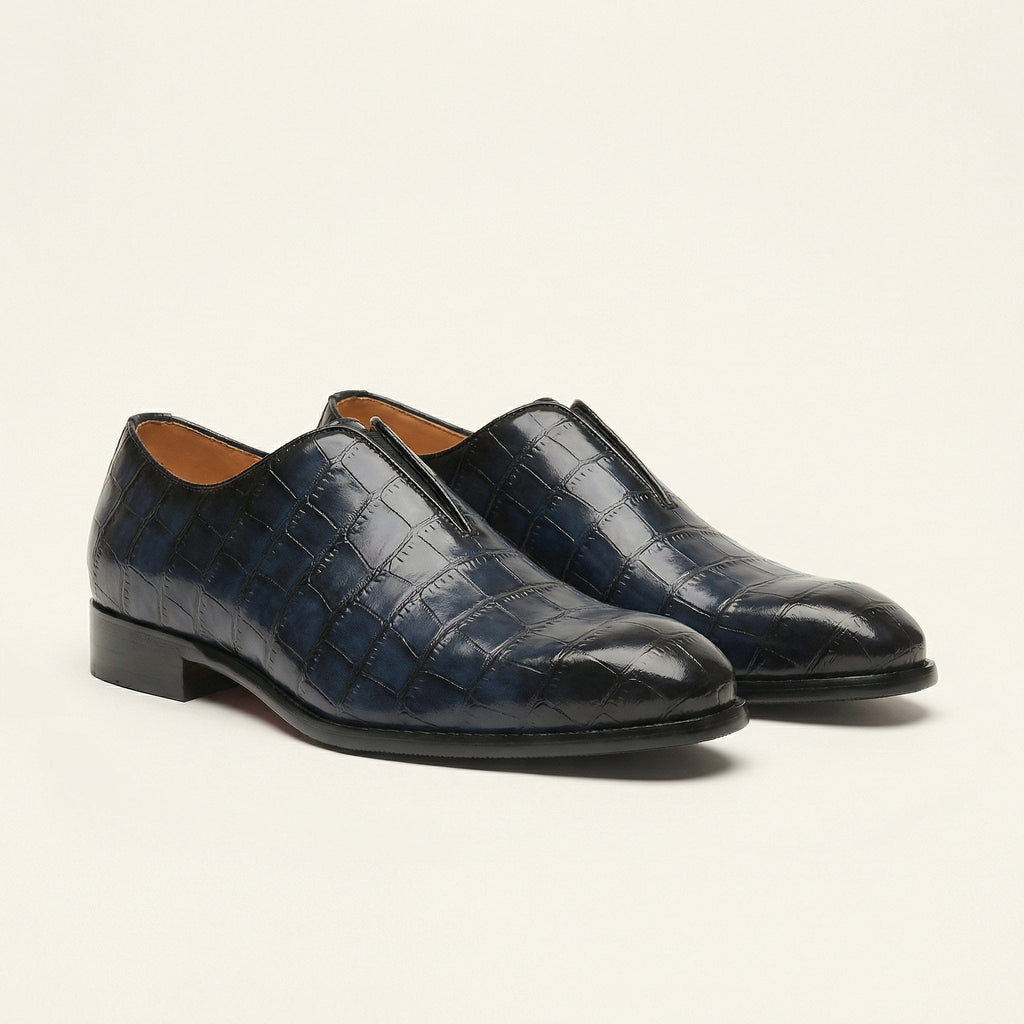 Mocassin Habille Slip-on Effet Crocodile - image 10