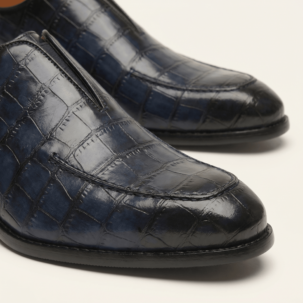 Mocassin Habille Slip-on Effet Crocodile - image 11