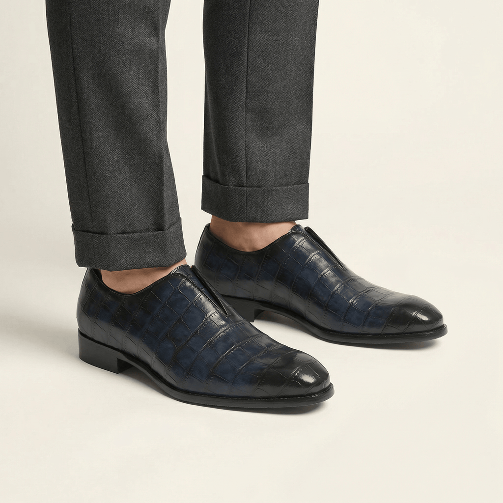 Mocassin Habille Slip-on Effet Crocodile - image 12