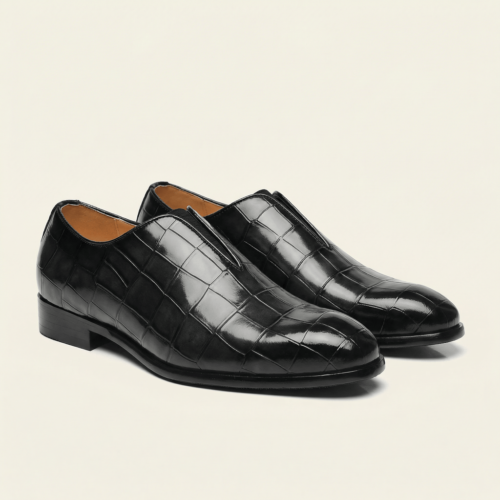 Mocassin Habille Slip-on Effet Crocodile - image 14