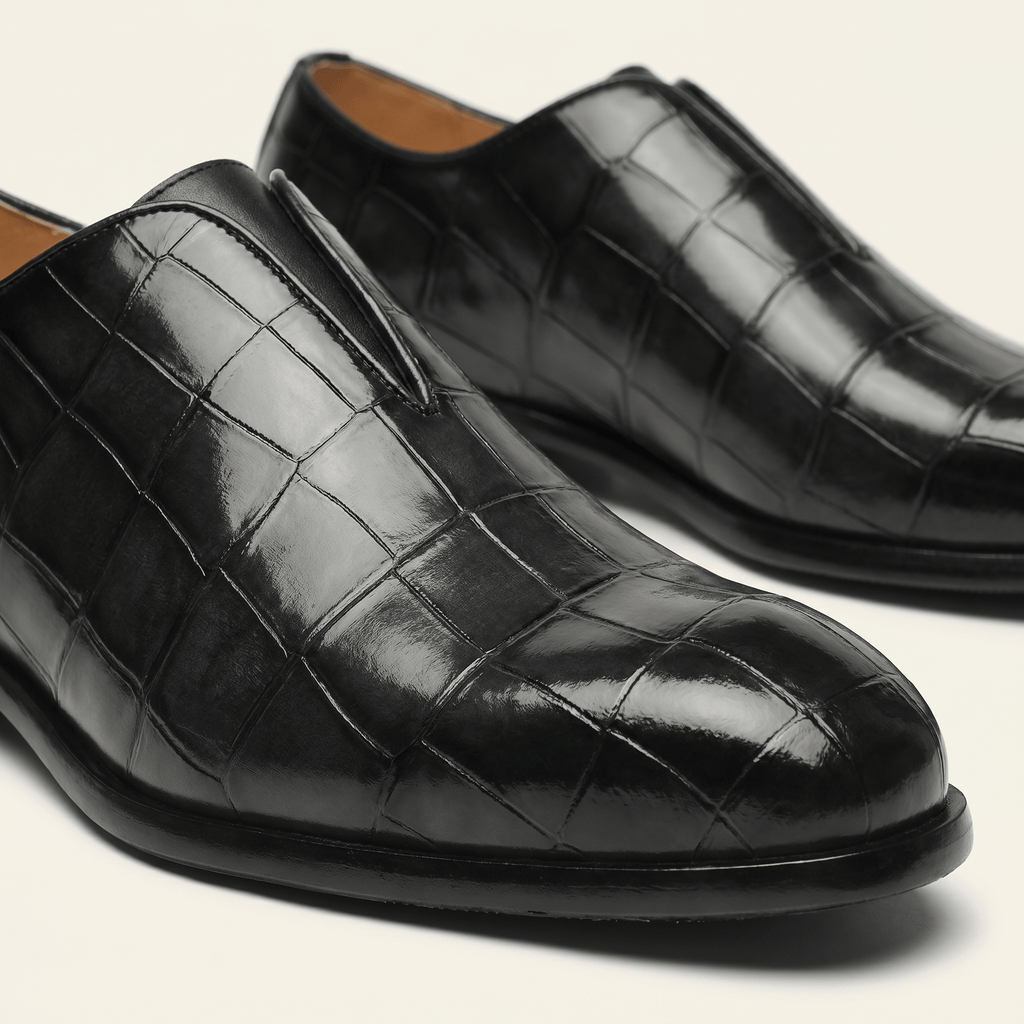Mocassin Habille Slip-on Effet Crocodile - image 15