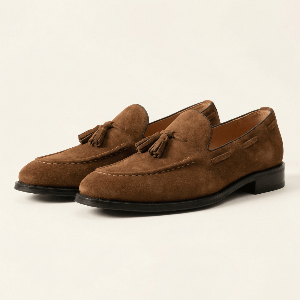 Mocassin Homme à Gland en Cuir Suédé avec Talon - image 2