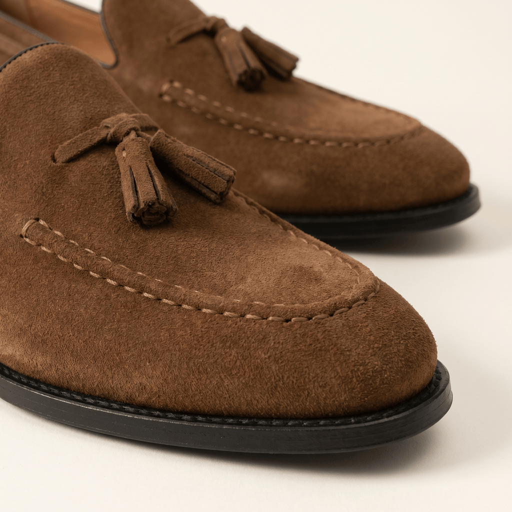 Mocassin Homme à Gland en Cuir Suédé avec Talon - image 3