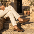 Mocassin Homme à Gland en Cuir Suédé avec Talon - image 5