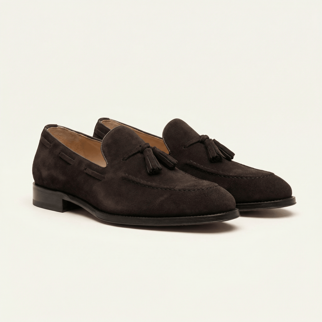 Mocassin Homme à Gland en Cuir Suédé avec Talon - image 7