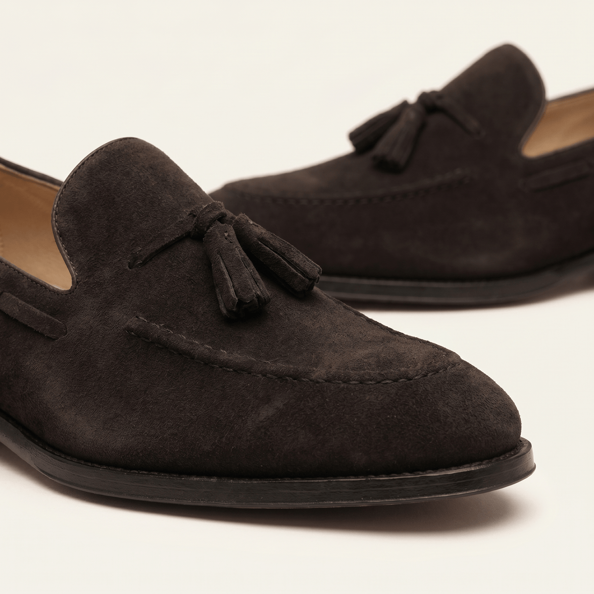 Mocassin Homme à Gland en Cuir Suédé avec Talon - image 8
