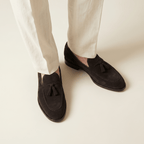 Mocassin Homme à Gland en Cuir Suédé avec Talon - image 9