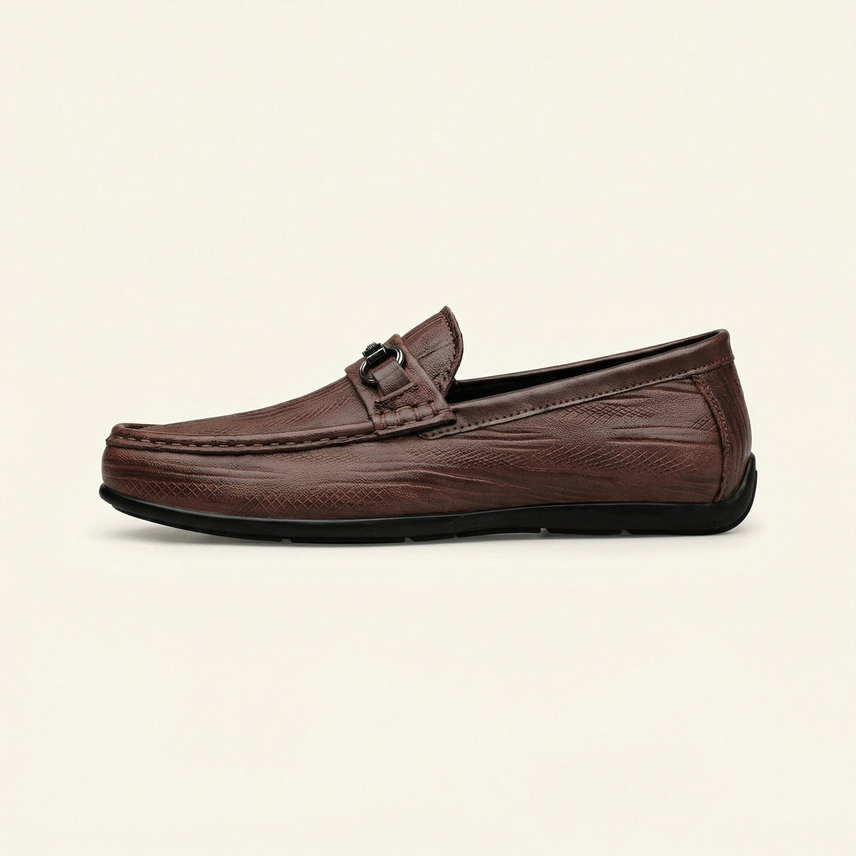 Mocassin Homme à Mors en Cuir - Marron