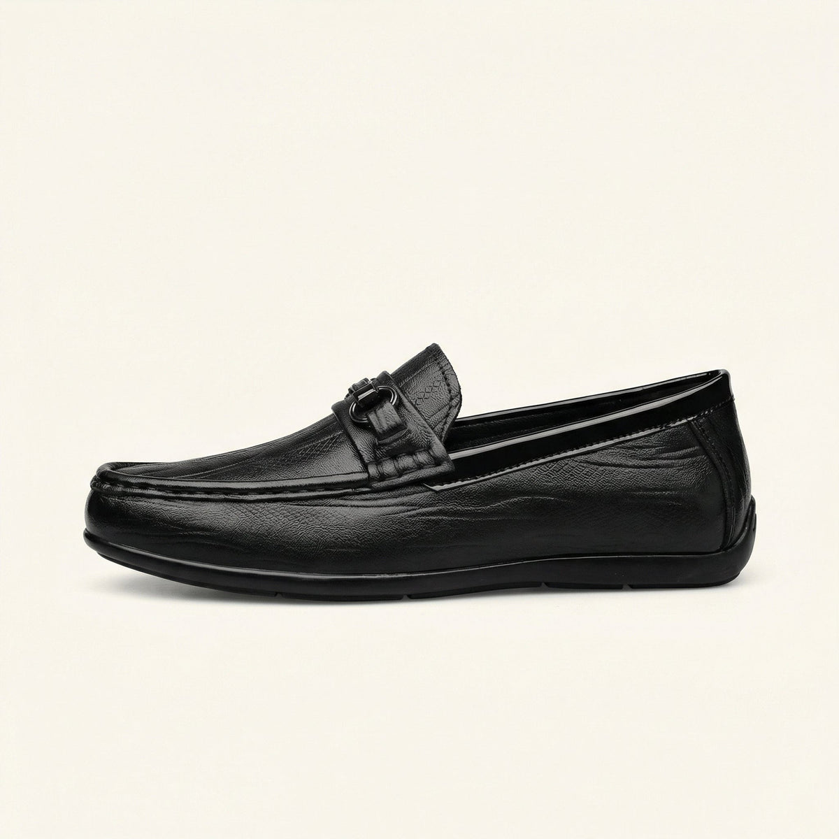 Mocassin Homme à Mors en Cuir - Noir