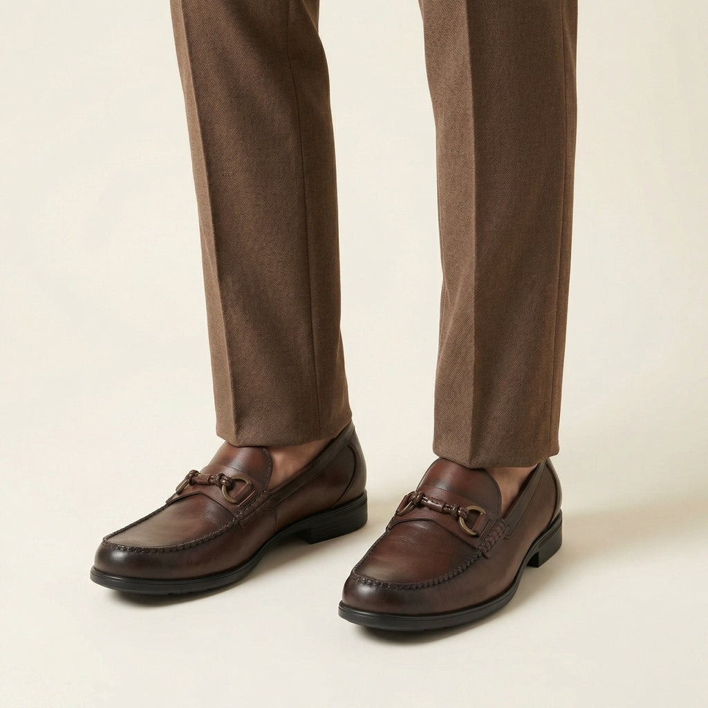 Mocassin Homme à Mors en Cuir Patiné - image 6
