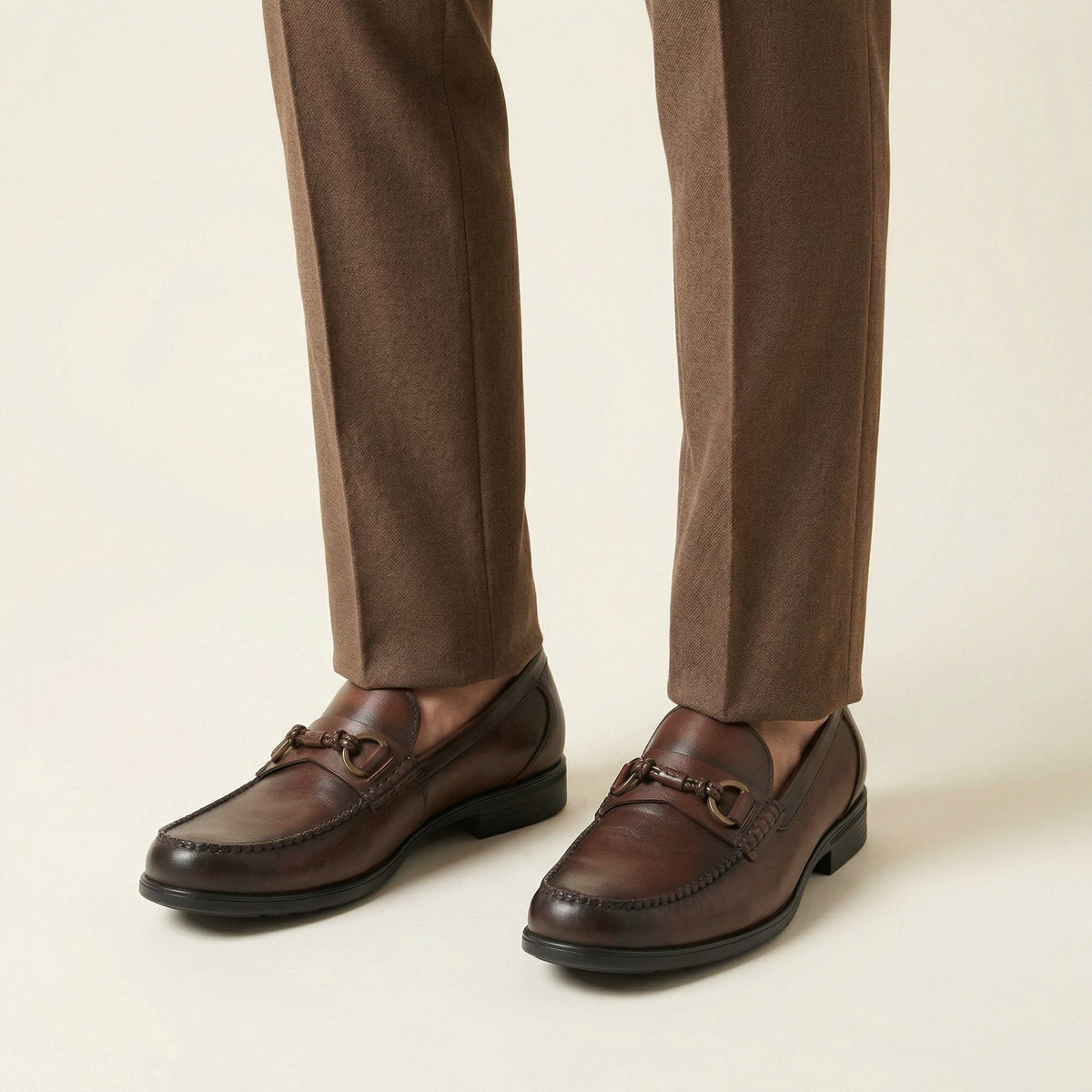 Mocassin Homme à Mors en Cuir Patiné - image 6