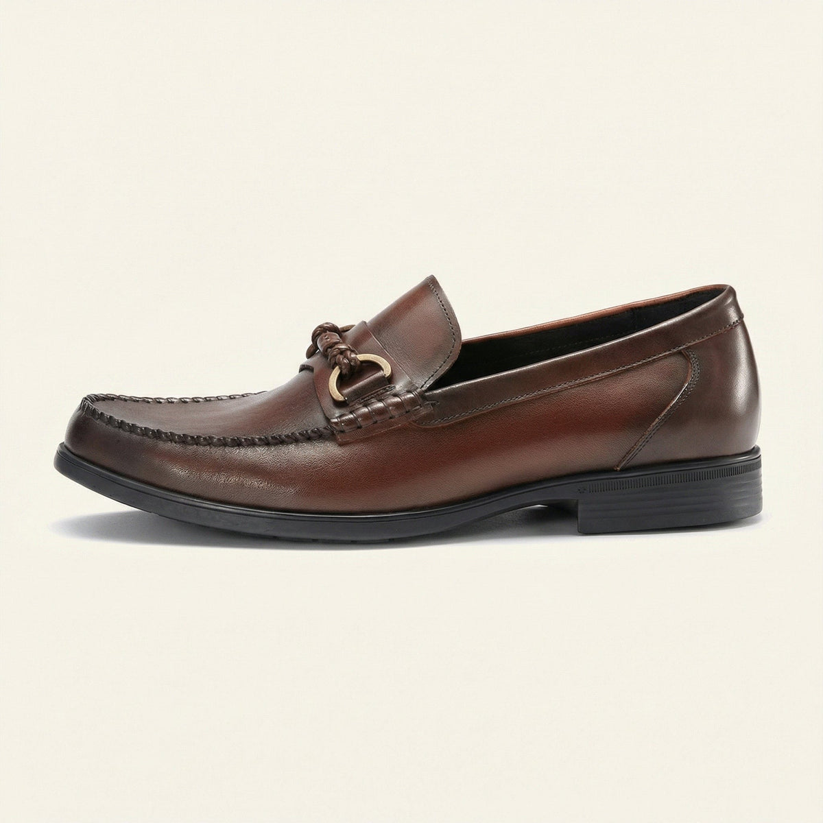 Mocassin Homme à Mors en Cuir Patiné - Marron