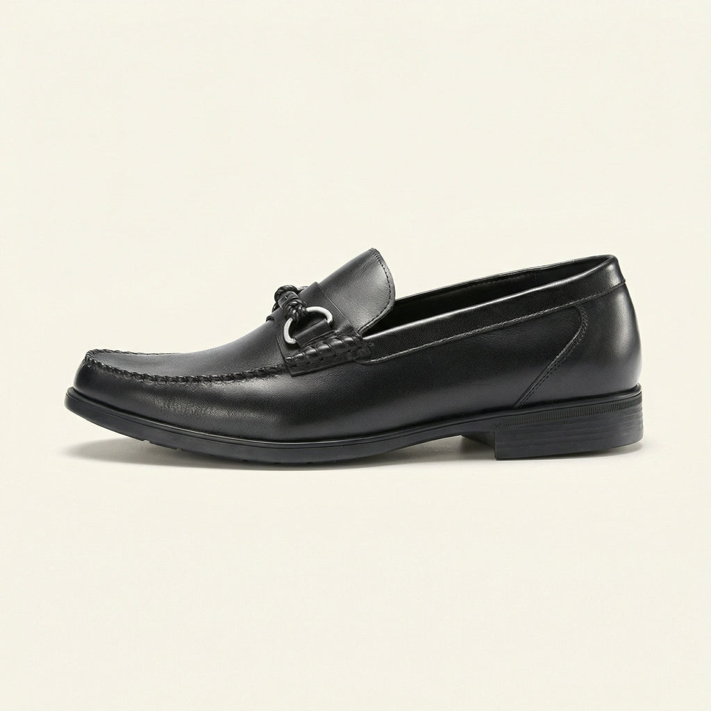 Mocassin Homme à Mors en Cuir Patiné - Noir