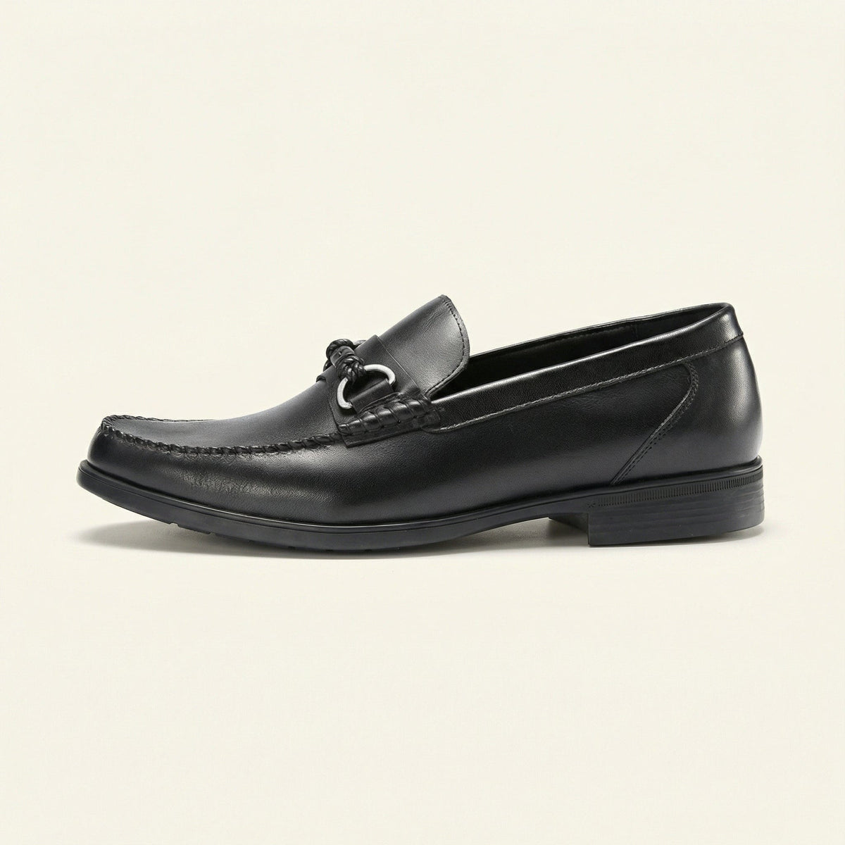 Mocassin Homme à Mors en Cuir Patiné - Noir