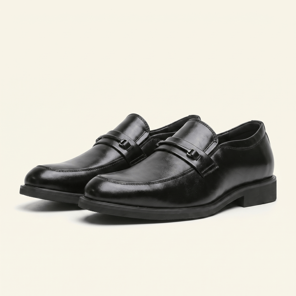 Mocassin Homme Cérémonie à Barrette en Cuir Verni - image 2