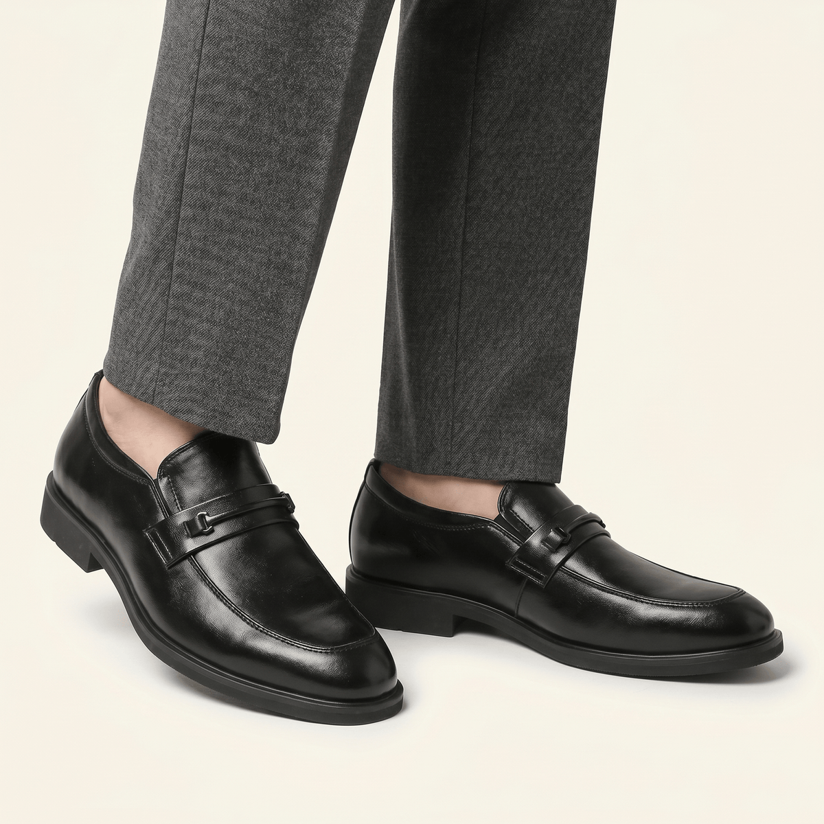 Mocassin Homme Cérémonie à Barrette en Cuir Verni - image 3