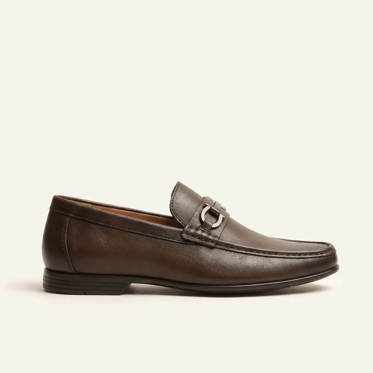 Mocassin Homme Classique à Mors en Cuir - Marron