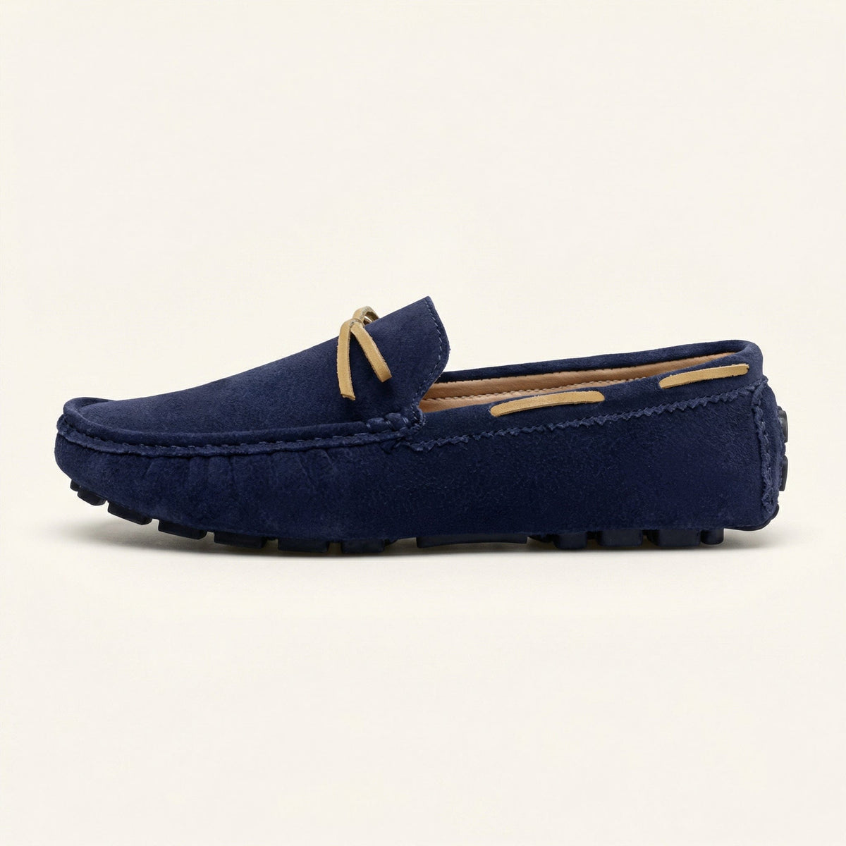 Mocassin Homme Classique de Conduite à Nœud - Bleu Marine