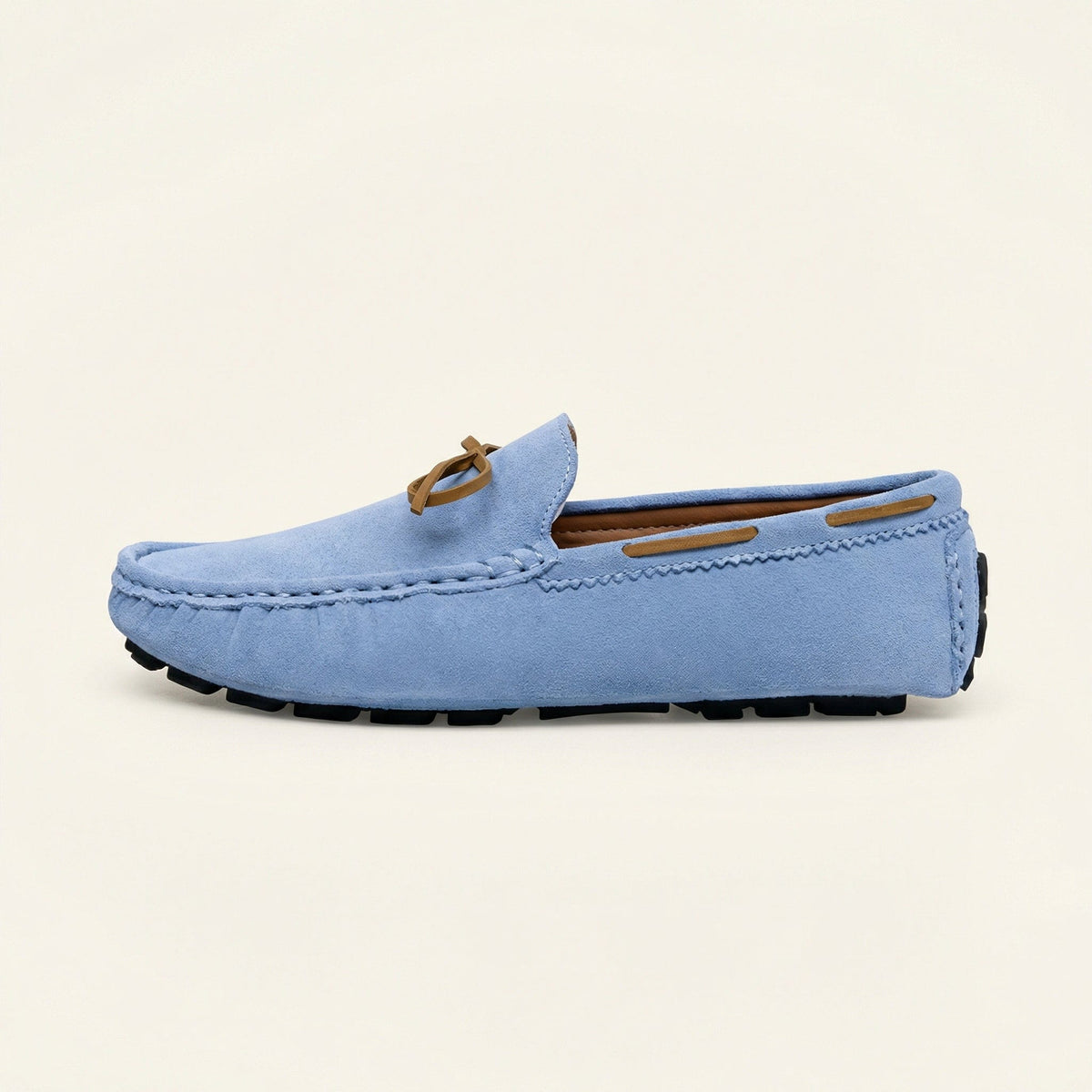 Mocassin Homme Classique de Conduite à Nœud - Ciel