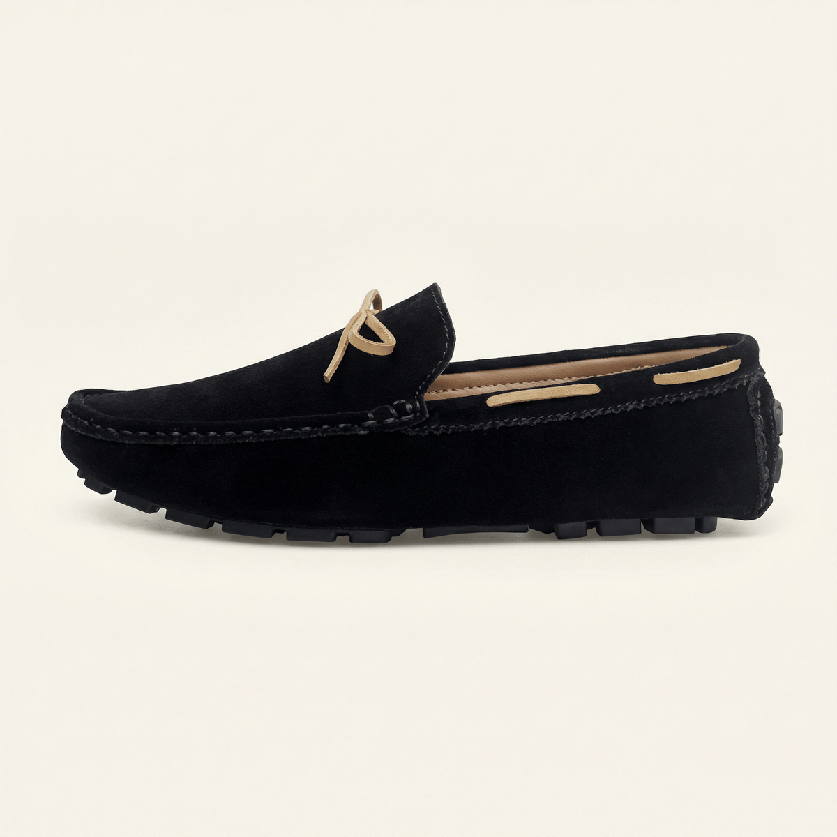 Mocassin Homme Classique de Conduite à Nœud - Noir