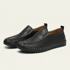 Mocassin Homme de Conduite en Cuir Perforé Souple - image 2