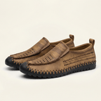 Mocassin Homme de Conduite en Cuir Perforé Souple - image 8