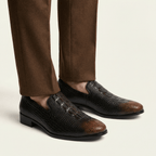 Mocassin homme effet cuir crocodile en PU - image 3