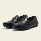 Mocassin Homme en Cuir Embossé Froissé à Boucle Métal - image 2