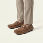 Mocassin Homme en Cuir Embossé Froissé à Boucle Métal - image 6