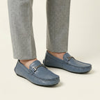 Mocassin Homme en Cuir Embossé Froissé à Boucle Métal - image 9