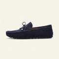 Mocassin Homme en Suédine avec Lacets - Bleu Marine