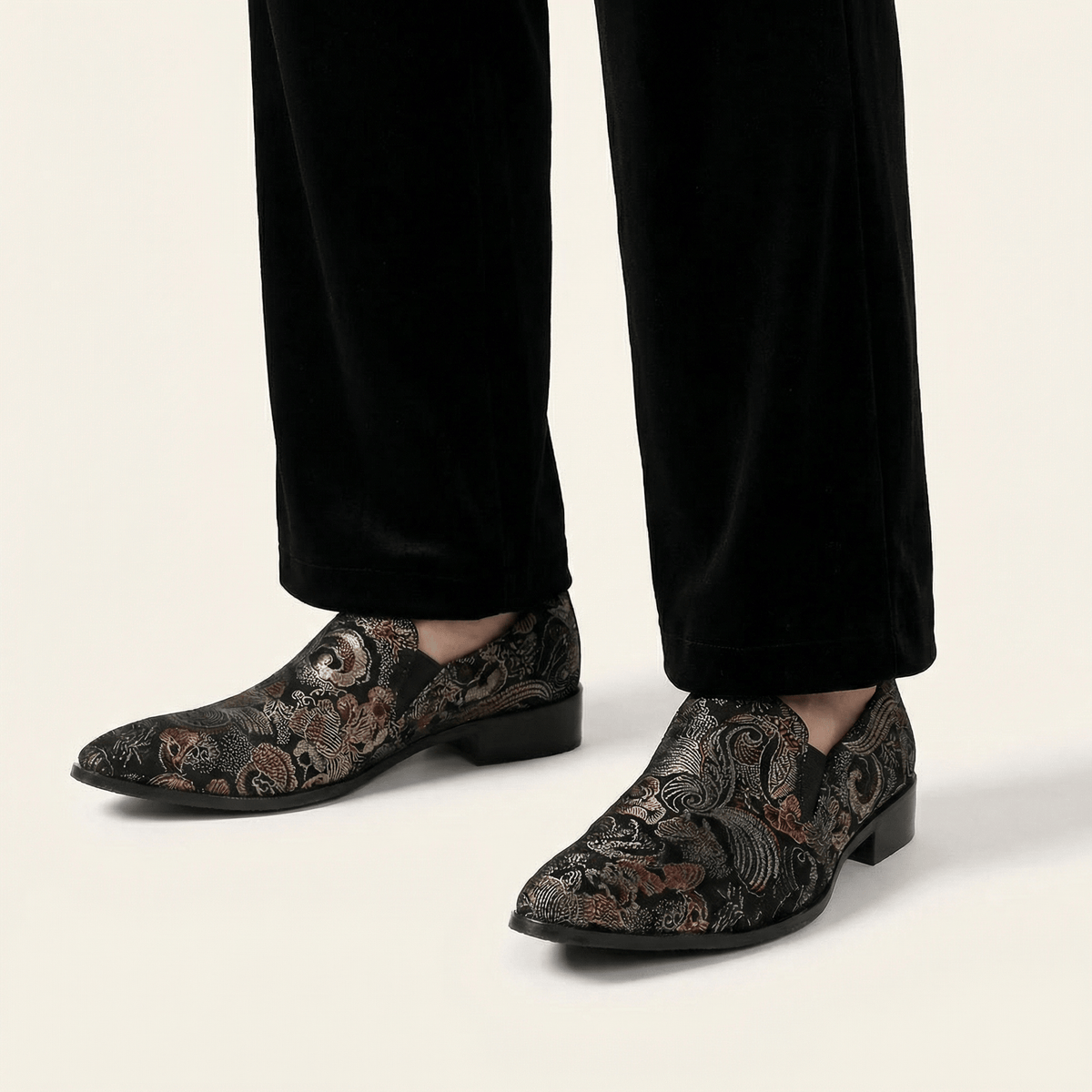 Mocassin Homme en Tissu brodé Oriental - image 3