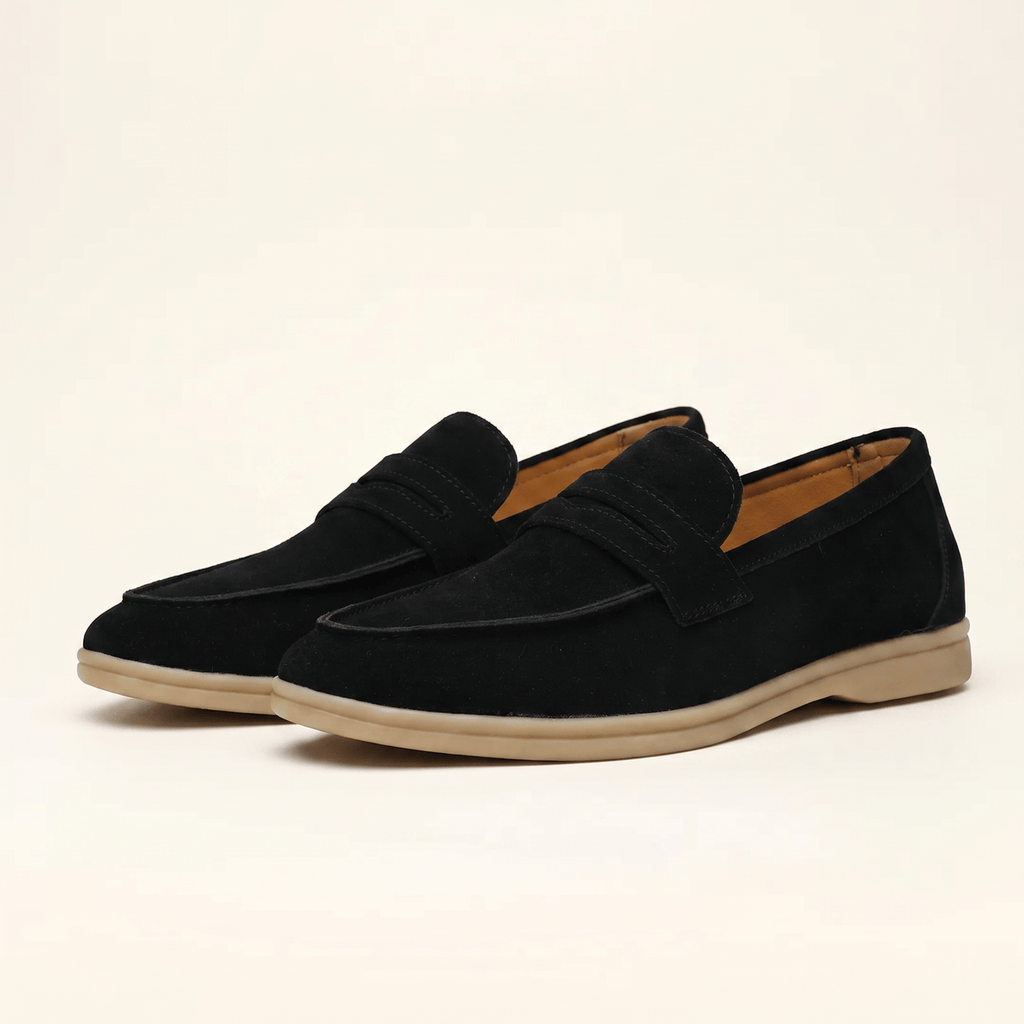 Mocassin Homme Penny Épuré Souple en Daim - image 2