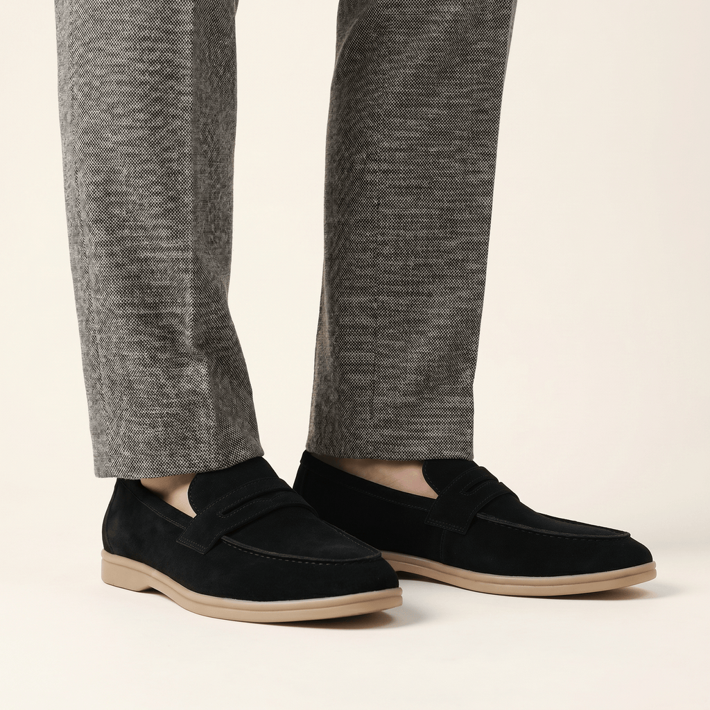 Mocassin Homme Penny Épuré Souple en Daim - image 3