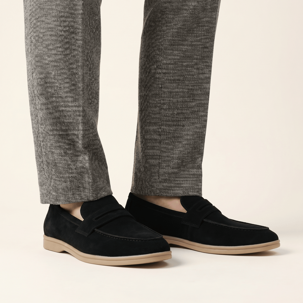 Mocassin Homme Penny Épuré Souple en Daim - image 3