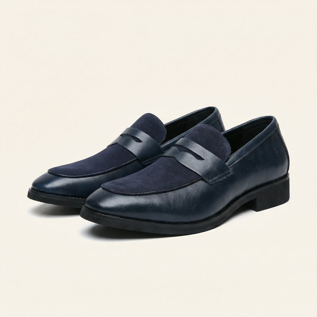 Mocassin Homme Penny Loafer avec Talon en Cuir Velours - image 2