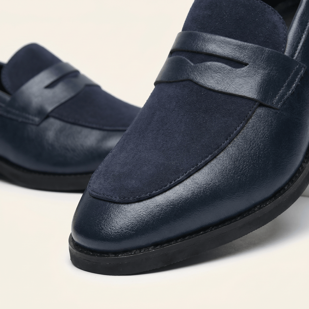 Mocassin Homme Penny Loafer avec Talon en Cuir Velours - image 3