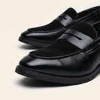 Mocassin Homme Penny Loafer avec Talon en Cuir Velours - image 8