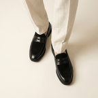 Mocassin Homme Penny Loafer avec Talon en Cuir Velours - image 9